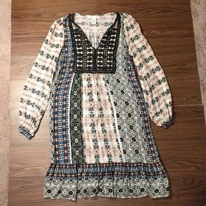 Hiche Anthropologie bohemian style top xs dress